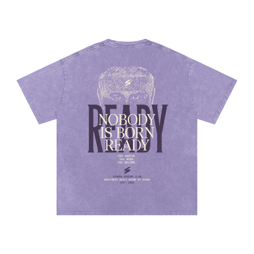 NOBODY IS BORN READY I OVERSIZED T-SHIRT LIGHT PURPLE