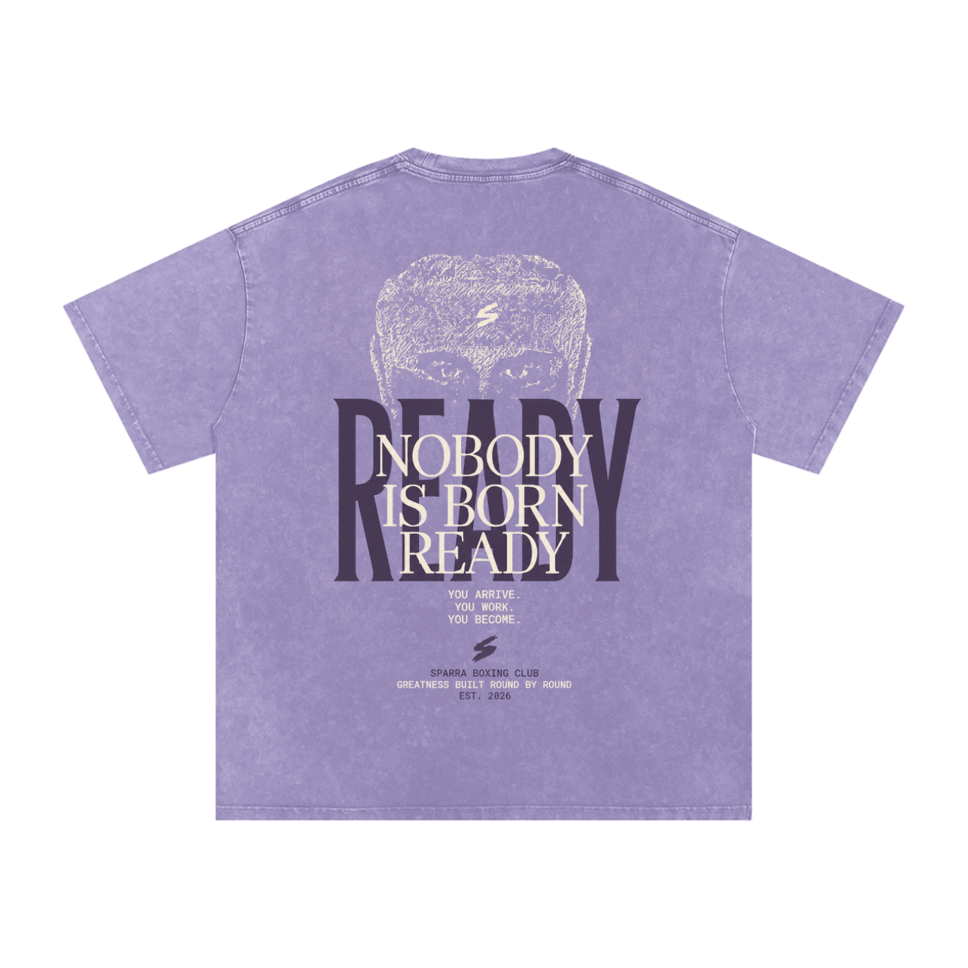 NOBODY IS BORN READY I OVERSIZED T-SHIRT LIGHT PURPLE